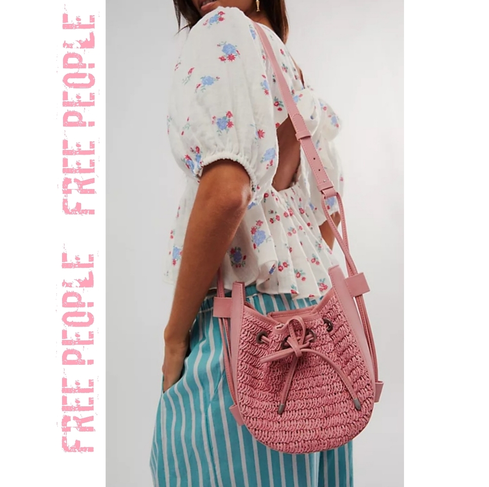 Free People Cabana Crossbody bag Vintage Pink NWT